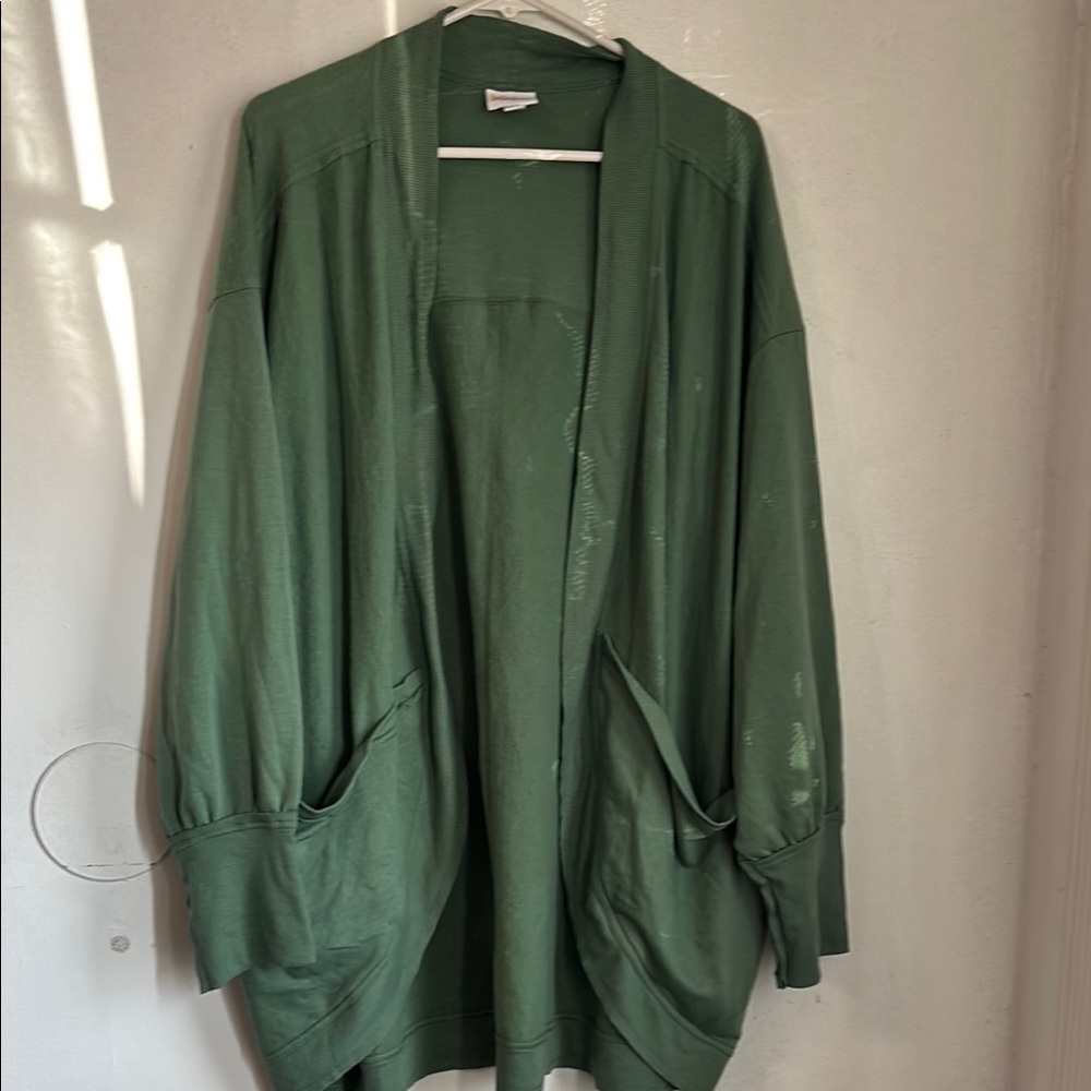 LuLaRoe Green Open Front Jacket